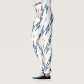 Leggings Boulons de foudre Doodle Flash transparent (Gauche)