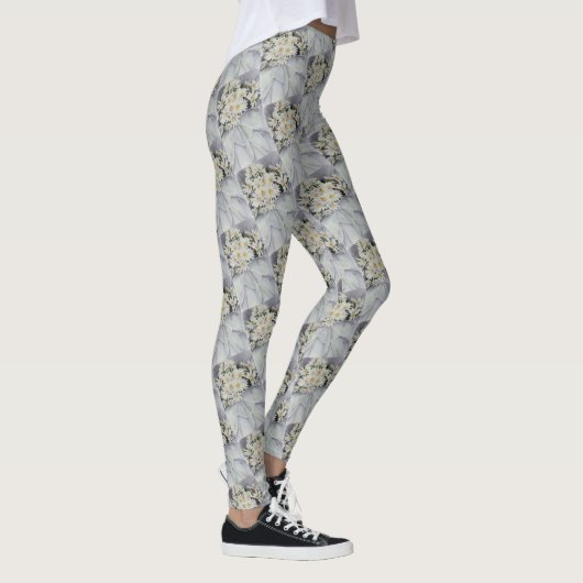 LEGGINGS BOUQUET BLANC DAISY (Droite)