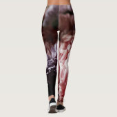 Leggings Bouquet d'aster rose : éclairage baroque. (Dos)