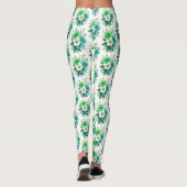 Leggings Bouquet de fleurs blanches bleues-57453 (Dos)