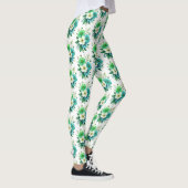 Leggings Bouquet de fleurs blanches bleues-57453 (Droite)