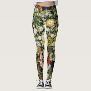 Leggings Bouquet de fleurs dans un vase par Vincent Van Gog