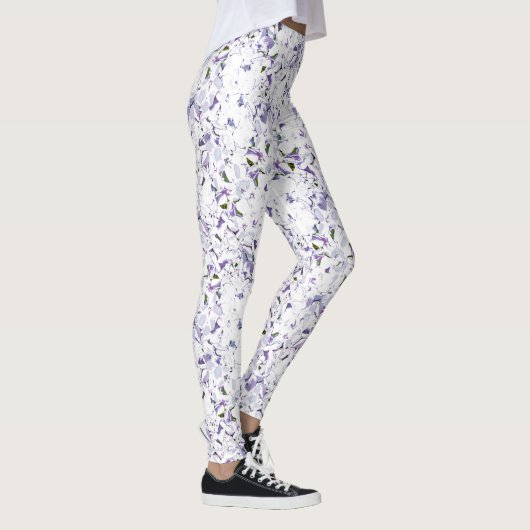 Leggings Bouquet de fleurs d'aquarelle d'hydrangées. (Droite)