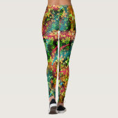 Leggings Bouquet de fleurs d'automne - Plumes de fleurs d'E (Dos)