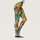 Leggings Bouquet de fleurs d'automne - Plumes de fleurs d'E (Droite)