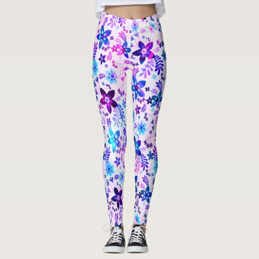 Leggings Bouquet de fleurs de printemps - Fleur Edelweiss g (Devant)