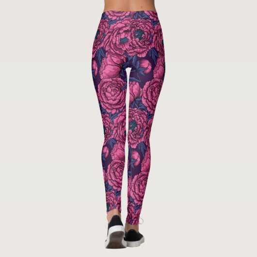 Leggings Bouquet de galets roses (Dos)