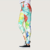 Leggings Bouquet de la mode orchidée (Gauche)