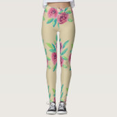 Leggings Bouquet de Roses Mêlées (Devant)