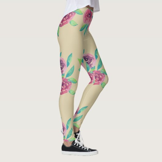 Leggings Bouquet de Roses Mêlées (Droite)