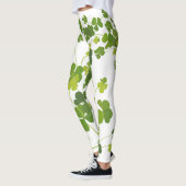 Leggings Bouquet de shamrock, le jour de St Patrick, trèfle (Gauche)