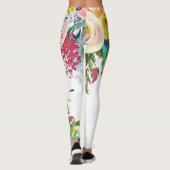 Leggings Bouquet PixDezines Floral Aquarelle/Printemps (Dos)