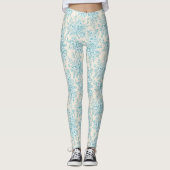 Leggings Bouquet Rose bleu Jardin Motif Floral (Devant)