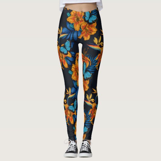 Leggings Bouquet tropical (Devant)