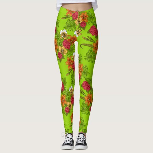 Leggings Bouquet tropical (Devant)
