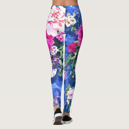 Leggings Bouquets avec roses (Dos)