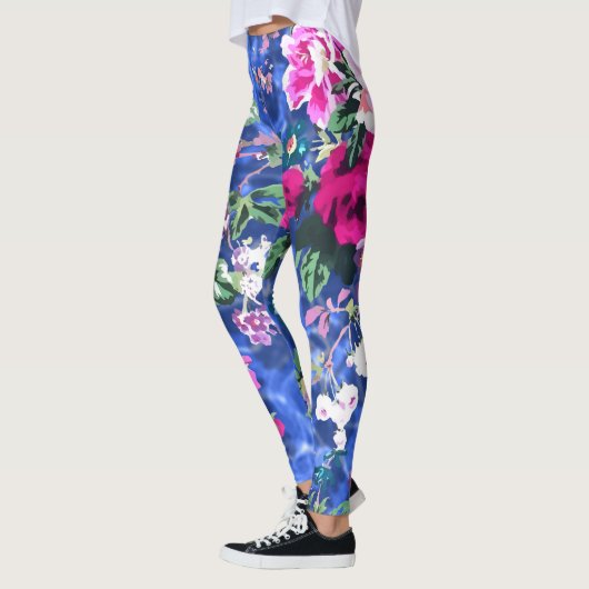 Leggings Bouquets avec roses (Gauche)