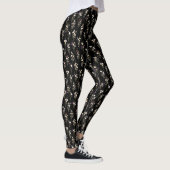 Leggings Bouquets de fleurs sauvages d'été Design abstrait (Droite)
