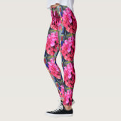 Leggings bouquets de roses rouges (Gauche)