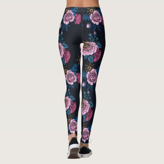 Leggings Bouquets et tarantula 2 (Dos)