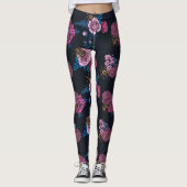 Leggings Bouquets et tarantula 2 (Devant)