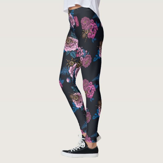 Leggings Bouquets et tarantula 2 (Gauche)