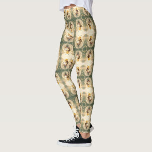 Leggings Bourdon doré dans la danse des fleurs.9