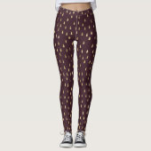 Leggings Bourgogne Gold Raindrop Moderne tendance Yoga (Devant)