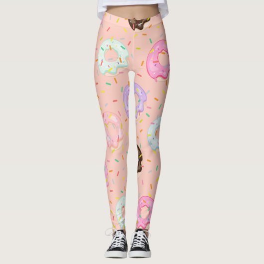Leggings Boutique pâtisserie fine Sprinkles Donuts motif (Devant)