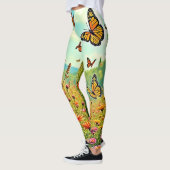Leggings Bouton Fleur sauvage vibre Joy Design (Gauche)
