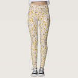 Leggings Boutons jaunes et bruns<br><div class="desc">Motif peint à la main avec renards et papillons</div>