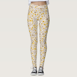 Leggings Boutons jaunes et bruns