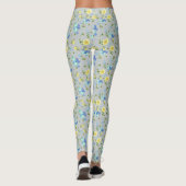 Leggings Boutons jaunes et Iris bleu (Dos)