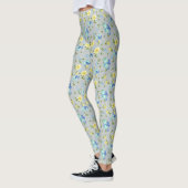 Leggings Boutons jaunes et Iris bleu (Gauche)