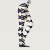 Leggings Bowties bleues et dorées (Droite)