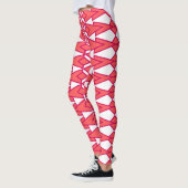 Leggings Bowties rouges et roses (Gauche)