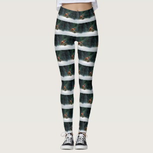 Leggings Boxe neige de Noël hiver