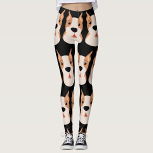 LEGGINGS BOXER CHIEN IMPRIMER YOGA PANTS LEGINGS