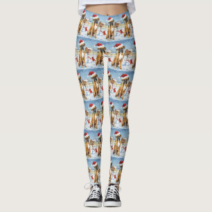 Leggings Boxer Chien Winter Wonderland Noël Joie