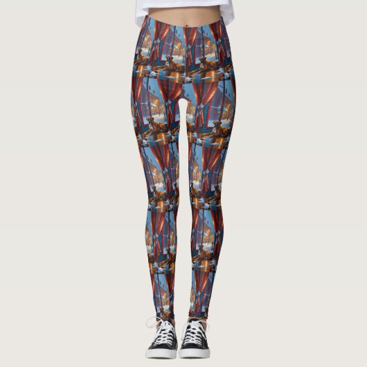 Leggings Boxer with Christmas Lights Holiday (Devant)