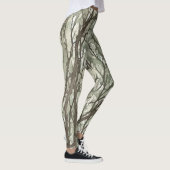 Leggings Branches d'aquarelle Camouflage vert (Droite)