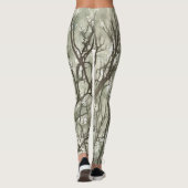 Leggings Branches d'aquarelle Camouflage vert (Dos)