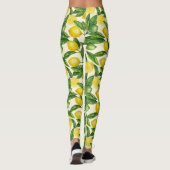 Leggings Branches de citron vert et jaune (Dos)