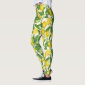 Leggings Branches de citron vert et jaune (Gauche)