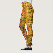 Leggings Branches de Maple Feuilles II Orange Automne (Gauche)