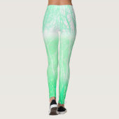 Leggings Branches de Menthe Verte Brumeuse Givrée (Dos)