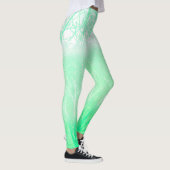 Leggings Branches de Menthe Verte Brumeuse Givrée (Droite)