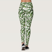 Leggings Branches d'olive sur blanc (Dos)