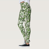 Leggings Branches d'olive sur blanc (Gauche)