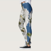 Leggings Branches en fleurs blanches printemps (Gauche)